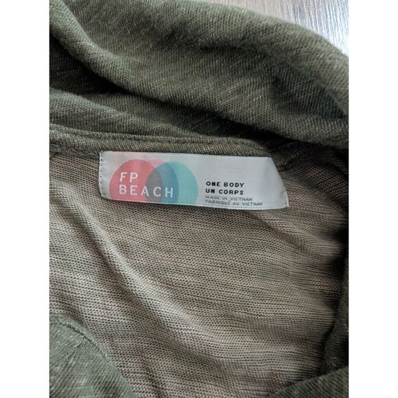 Free People Beach Cocoon Cowl Pullover in Olive Green, One Size (A6) - Picture 6 of 7